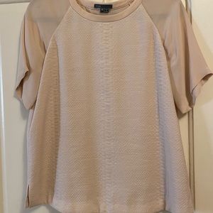 Vince Blush Colored Short Sleeve Blouse